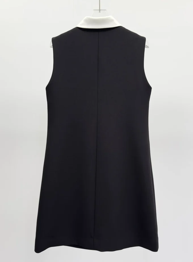 MiraMuze 2025 Summer Women’s Commuting Slimming Dress Elegant Design with Contrast Collar. Style No. 458
