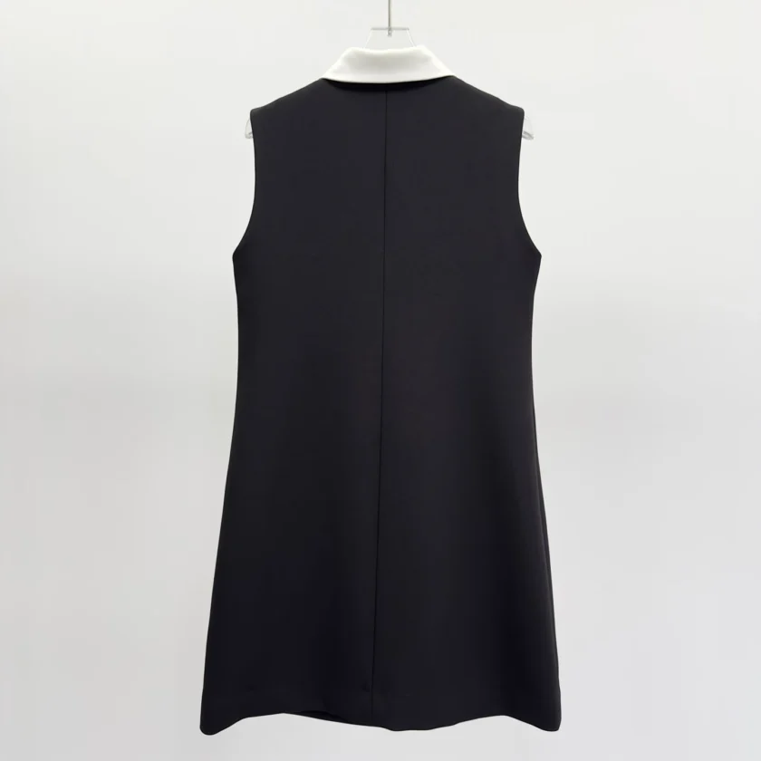 MiraMuze 2025 Summer Women’s Commuting Slimming Dress Elegant Design with Contrast Collar. Style No. 458