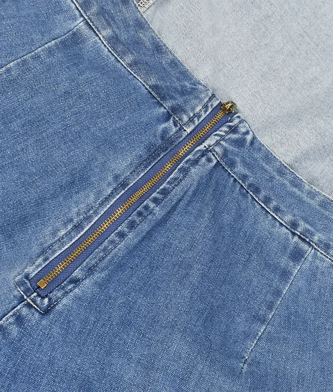 MiraMuze Lace Up One Piece Rompers Women Sexy Backless Light Blue Ladies Party Jumpsuit Straight Pants