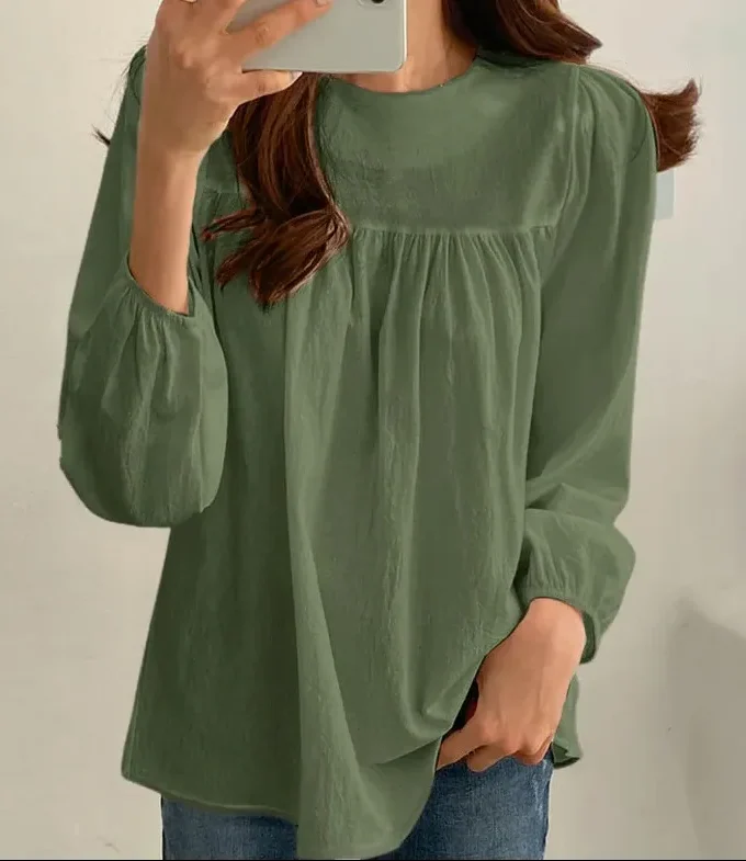 MiraMuze Muslim Tops Women Shirt Casual Loose