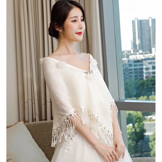 MiraMuze Cheongsam Shawl Spring Autumn Style Covered Shawl Women