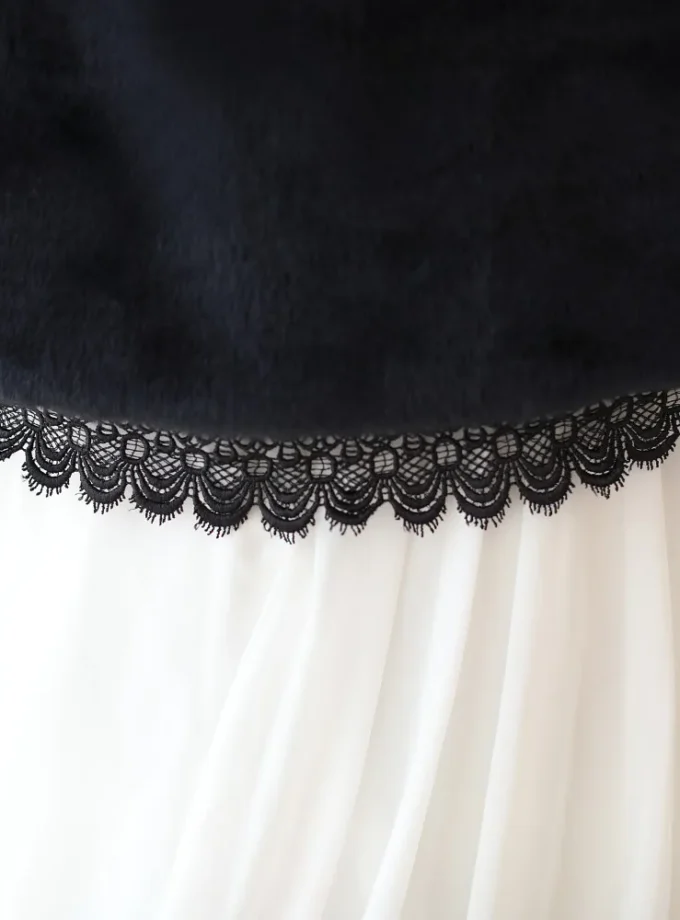 MiraMuze Faux Fur Shawl Wrap Stole Shrug Cover Up Fluffy Cape