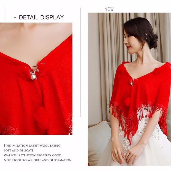 MiraMuze Cheongsam Shawl Spring Autumn Style Covered Shawl Women