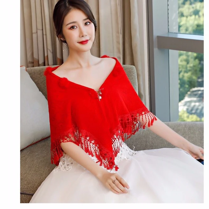MiraMuze Cheongsam Shawl Spring Autumn Style Covered Shawl Women