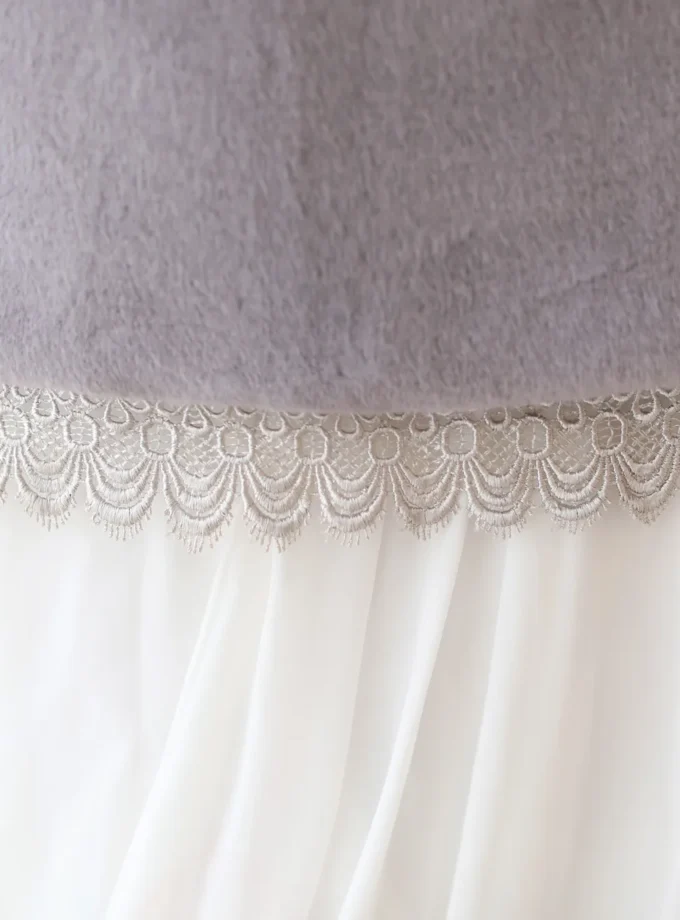 MiraMuze Faux Fur Shawl Wrap Stole Shrug Cover Up Fluffy Cape