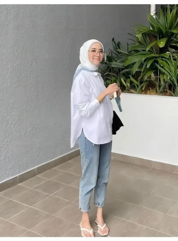 MiraMuze Women Muslim Blouse Vintage Turn Down Collar Long Sleeve Solid Single Breasted Loose Shirt Casual Islamic Clothing