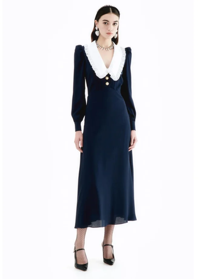 MiraMuze Fashionable New Alessandra Rich Socialite Dress Long Skirt High-End Designer Handmade Dress