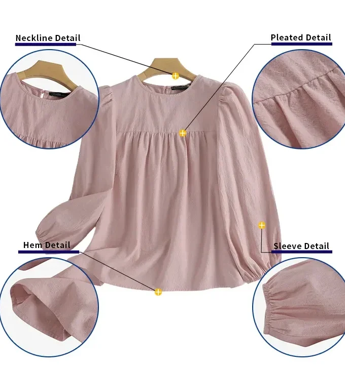 MiraMuze Muslim Tops Women Shirt Casual Loose