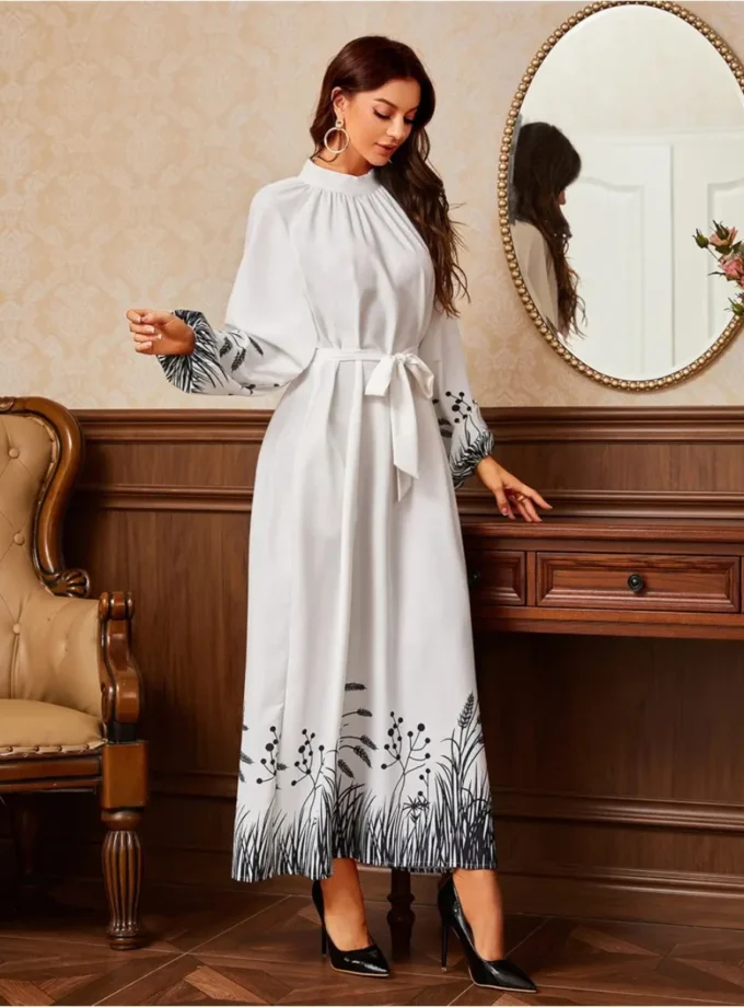 MiraMuze Eid Ramadan Muslim Abaya Women Dress Kaftan Islam Long Dress Robe